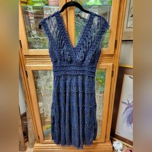 Studio M, Chiffon Dress, Navy Color, Size Small
